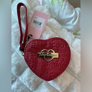 Juicy couture NWT red heart purse with gold hardware. In pristine condition. $13